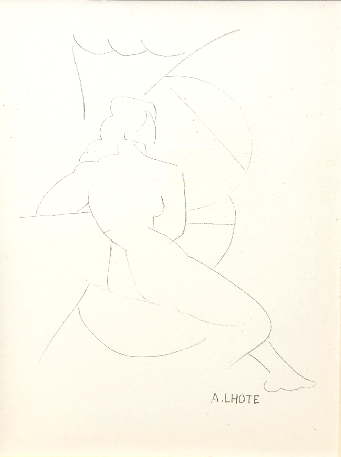 Femme assise - André l'Hote artiste peintre