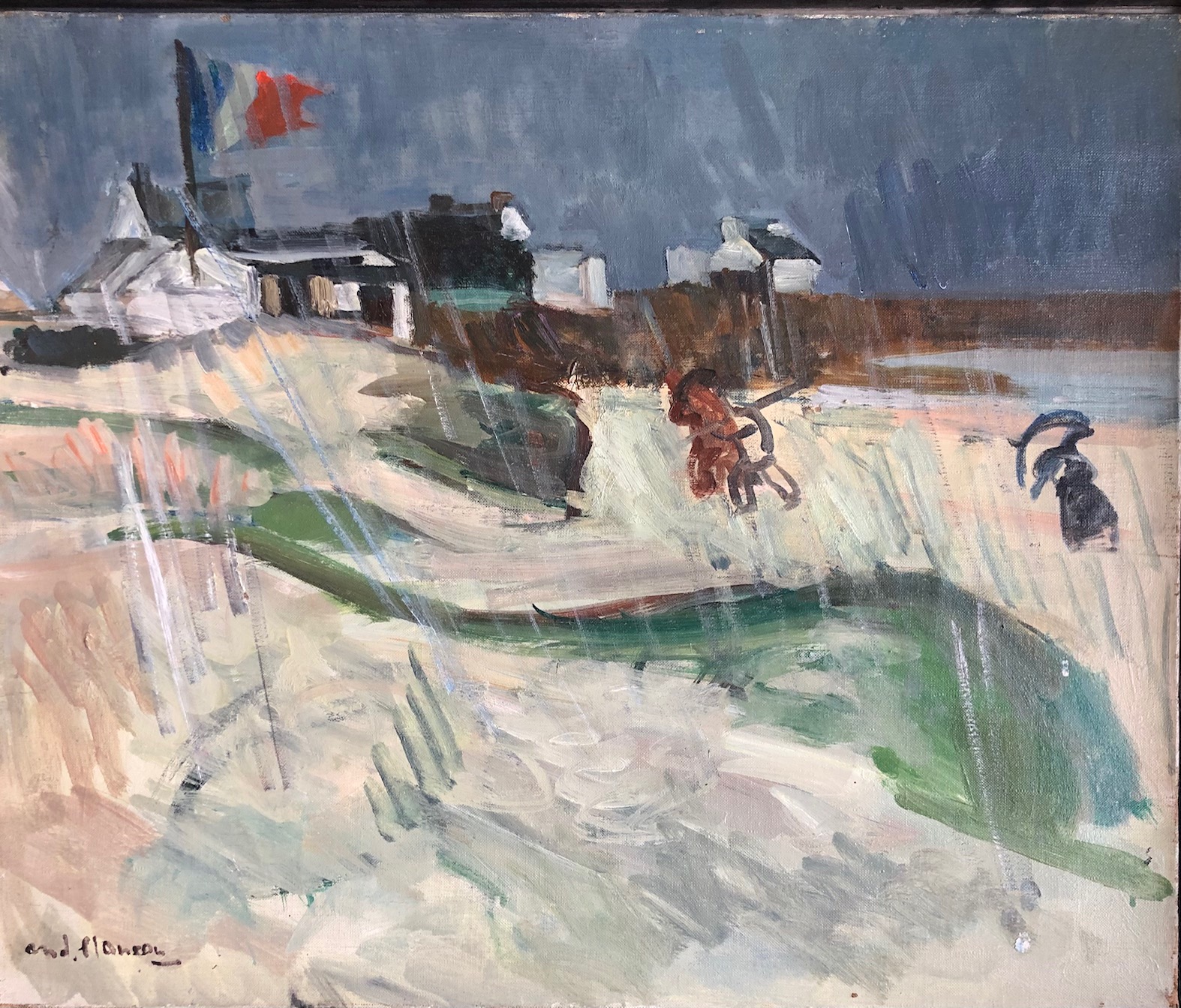 Tempète à Honfleur - tableau André Planson