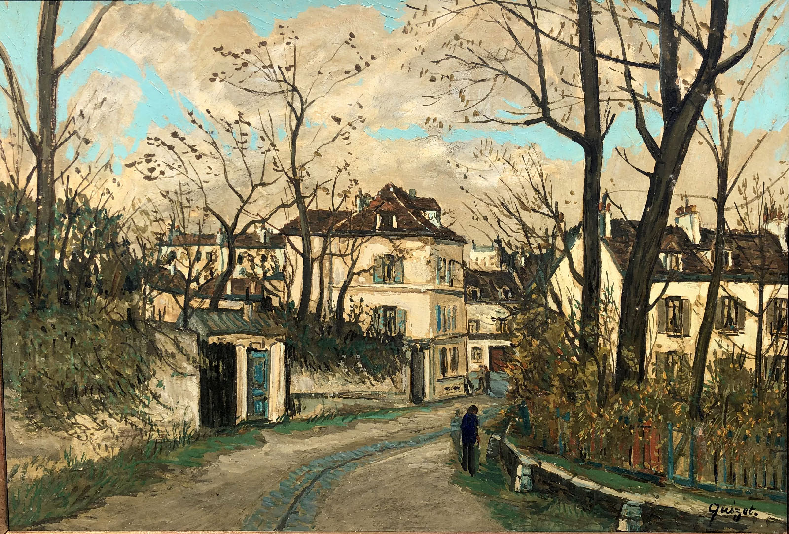 Le Pré Saint Gervais -  peinture Alphonse Quizet - Galerie Carree